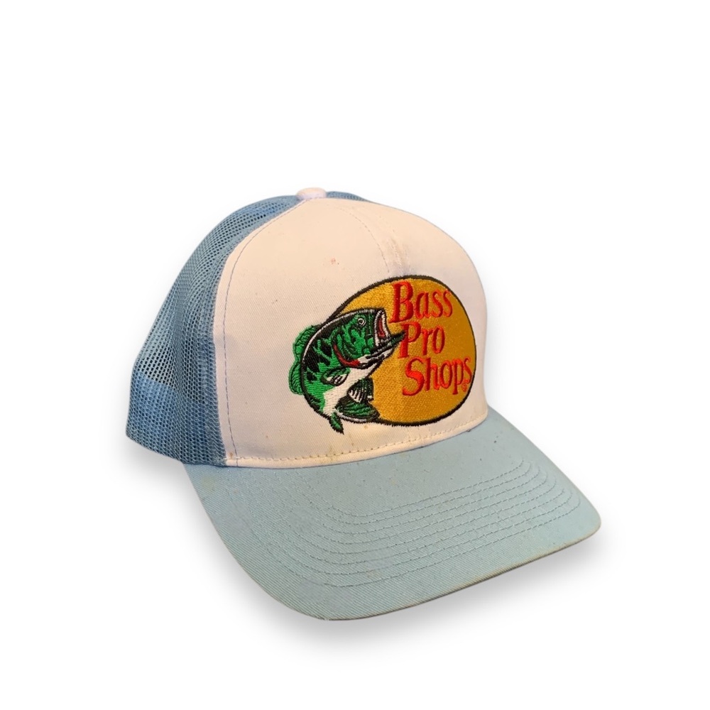 Bass pro shops embroidered light blue Snapback hat